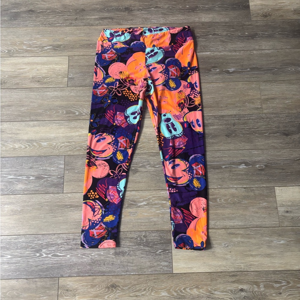 LuLaRoe Leggings TC Minnie Mouse Print Disney Vacation Cruise Fun Casual Comfy
